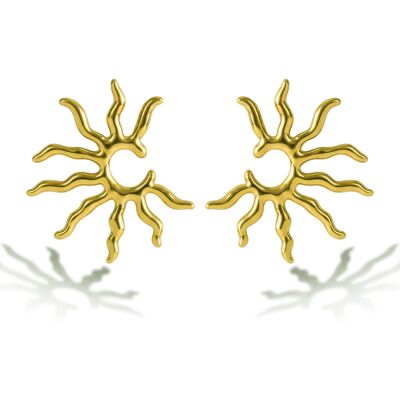 Emily Westwood Cercei placați cu aur în formă de soare Lunara EWE260568G Emily Westwood Cercei placați cu aur în formă de soare Lunara EWE260568G