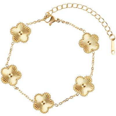 Emily Westwood Brățară florală din oțel placat cu aur EWB250253G Emily Westwood Brățară florală din oțel placat cu aur EWB250253G