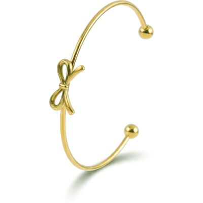 Emily Westwood Brățară solidă placată cu aur Fundiță EWB260610G Emily Westwood Brățară solidă placată cu aur Fundiță EWB260610G