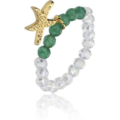 Emily Westwood Inel cu mărgele cu stea de mare Rosalie EWR23036G Emily Westwood Inel cu mărgele cu stea de mare Rosalie EWR23036G