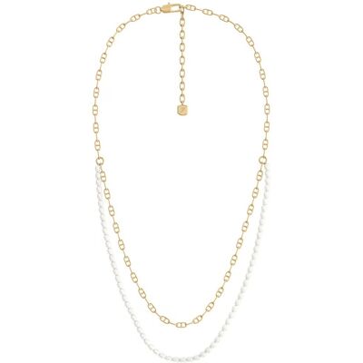 Fossil Colier dublu placat cu aur cu perle Heritage JA7321710 Fossil Colier dublu placat cu aur cu perle Heritage JA7321710