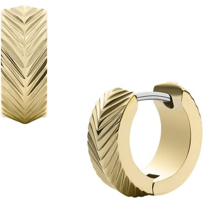 Fossil Cercei eleganți rotunzi placați cu aur Harlow JF04116710 Fossil Cercei eleganți rotunzi placați cu aur Harlow JF04116710