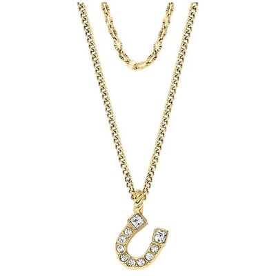 Fossil Colier elegant placat cu aur pentru noroc Potcoavă JF04906710 Fossil Colier elegant placat cu aur pentru noroc Potcoavă JF04906710