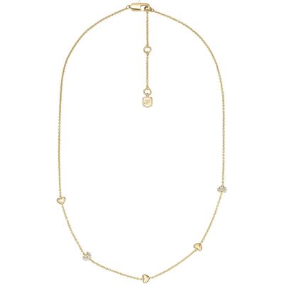 Fossil Colier delicat placat cu aur cu inimioare JA7298710 Fossil Colier delicat placat cu aur cu inimioare JA7298710