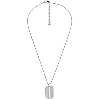 Fossil Colier din oțel pentru bărbați Plăcuță pentru câini Knox JF04882040 Fossil Colier din oțel pentru bărbați Plăcuță pentru câini Knox JF04882040