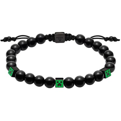 Fossil Brățară neagră din mărgele Minecraft x Fossil JFC04861001 Fossil Brățară neagră din mărgele Minecraft x Fossil JFC04861001