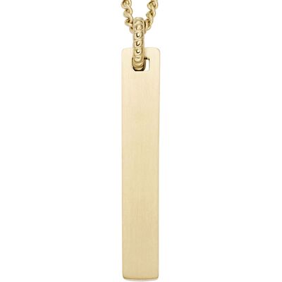 Fossil Colier modern cu pandantiv placat cu aur JF04464710 Fossil Colier modern cu pandantiv placat cu aur JF04464710