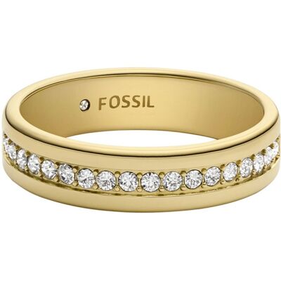 Fossil Inel placat cu aur cu zircon cubic Archival JOF01035710 49 mm Fossil Inel placat cu aur cu zircon cubic Archival JOF01035710 49 mm