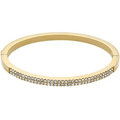 Fossil Brățară solidă placată cu aur cu cristale Ellis Pavé JF04862710 Fossil Brățară solidă placată cu aur cu cristale Ellis Pavé JF04862710
