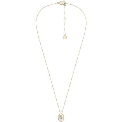 Fossil Colier placat cu aur cu medalion Sutton JF04976710 Fossil Colier placat cu aur cu medalion Sutton JF04976710