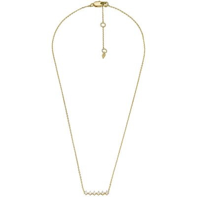 Fossil Colier placat cu aur cu zircon Hazel JOA00811710 Fossil Colier placat cu aur cu zircon Hazel JOA00811710