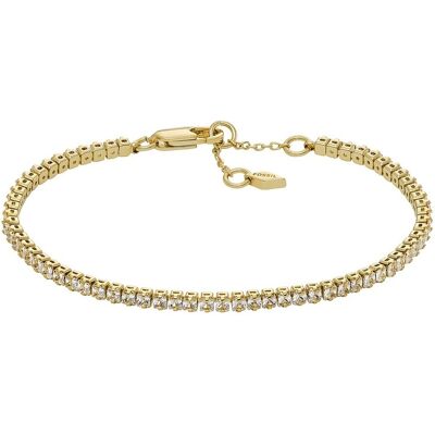 Fossil Brățară tenis placată cu aur cu cristale Ellis JA7214710 Fossil Brățară tenis placată cu aur cu cristale Ellis JA7214710