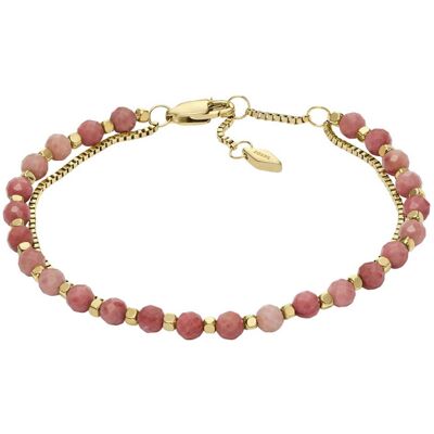 Fossil Brățară frumoasă dublă placată cu aur cu mărgele JF04682710 Fossil Brățară frumoasă dublă placată cu aur cu mărgele JF04682710