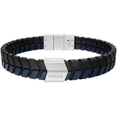 Fossil Brățară stilată din piele pentru bărbați, Woven JF04985040 Fossil Brățară stilată din piele pentru bărbați, Woven JF04985040