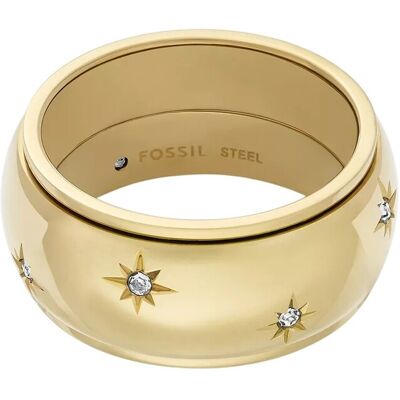 Fossil Inel strălucitor din oțel placat cu aur Sadie JF04835710 52 mm Fossil Inel strălucitor din oțel placat cu aur Sadie JF04835710 52 mm