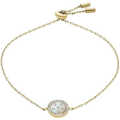 Fossil Brățară uimitoare placată cu aur cu sidef și cristale JF04866710 Fossil Brățară uimitoare placată cu aur cu sidef și cristale JF04866710