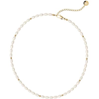 Furiosa Colier placat cu aur din perle autentice Berlin Choker SN-BERLIN-G Furiosa Colier placat cu aur din perle autentice Berlin Choker SN-BERLIN-G
