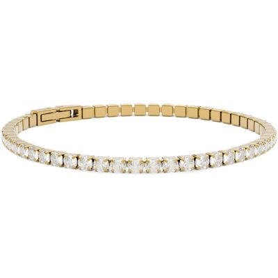 Furiosa Brățară de tenis placată cu aur cu cristale transparente Swarovski SB-TENNIS-G 17 cm Furiosa Brățară de tenis placată cu aur cu cristale transparente Swarovski SB-TENNIS-G 17 cm