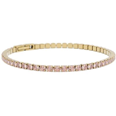 Furiosa Brățară de tenis cu cristale roz Swarovski SB-ROSALINETENNIS-G 16 cm Furiosa Brățară de tenis cu cristale roz Swarovski SB-ROSALINETENNIS-G 16 cm