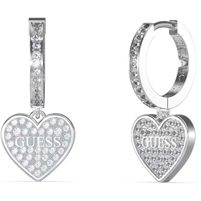 Guess Cercei strălucitori din oțel Huggie Me JUBE03136JWRHT/U Guess Cercei strălucitori din oțel Huggie Me JUBE03136JWRHT/U
