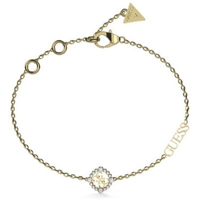 Guess Brățară strălucitoare placată cu aur cu zirconi Tiny Dancer JUBB04644JWYG 14.5 cm Guess Brățară strălucitoare placată cu aur cu zirconi Tiny Dancer JUBB04644JWYG 14.5 cm