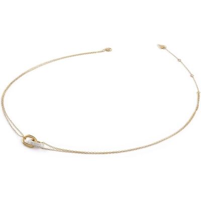 Guess Colier dublu placat cu aur cu zirconiu cubic Nuances JSBN04546JWYGT/U Guess Colier dublu placat cu aur cu zirconiu cubic Nuances JSBN04546JWYGT/U