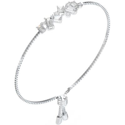 Guess Brățară din oțel cu cristale și zirconii Chandelier JUBB05363JWRHT/U 18.5 cm Guess Brățară din oțel cu cristale și zirconii Chandelier JUBB05363JWRHT/U 18.5 cm