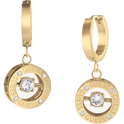 Guess Elegant Cercei eleganți placați cu aur inele Solitaire JUBE01463JWYGT/U Guess Elegant Cercei eleganți placați cu aur inele Solitaire JUBE01463JWYGT/U