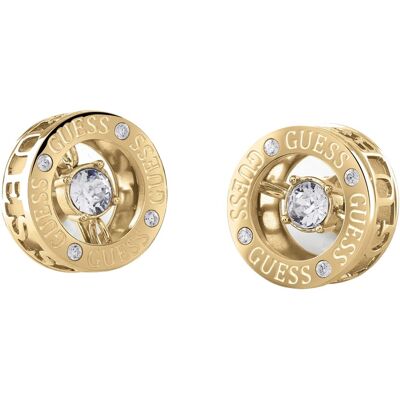 Guess Eleganti cercei cu știfturi placați cu aurSolitaire JUBE01464JWYGT/U Guess Eleganti cercei cu știfturi placați cu aurSolitaire JUBE01464JWYGT/U
