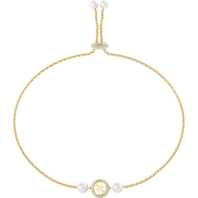 Guess Brățară elegantă placată cu aur Tiny Pearly JUBB05520JWYGT/U Guess Brățară elegantă placată cu aur Tiny Pearly JUBB05520JWYGT/U
