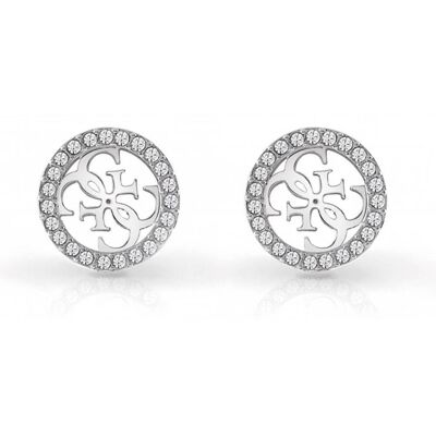Guess Cercei Fashion din oțel cu pietre de zircon cubic JUBE02161JWRHT/U Guess Cercei Fashion din oțel cu pietre de zircon cubic JUBE02161JWRHT/U