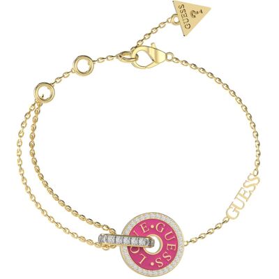 Guess Brățară la modă placată cu aur cu zirconi Love Guess JUBB04078JWYGFC 18.5 cm Guess Brățară la modă placată cu aur cu zirconi Love Guess JUBB04078JWYGFC 18.5 cm