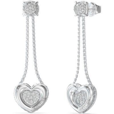 Guess Cercei unici suspendați cu cristale L.O.V.E. JUBE05462JWRHT/U Guess Cercei unici suspendați cu cristale L.O.V.E. JUBE05462JWRHT/U