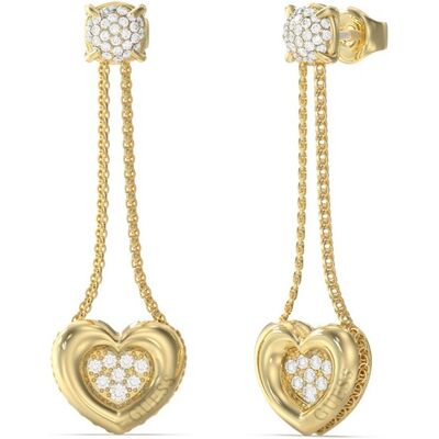 Guess Cercei unici suspendați cu cristale L.O.V.E. JUBE05462JWYGT/U Guess Cercei unici suspendați cu cristale L.O.V.E. JUBE05462JWYGT/U