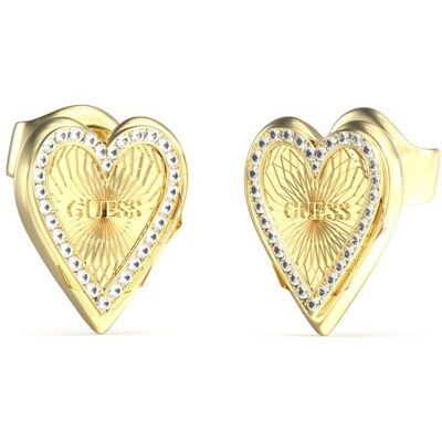 Guess Cercei frumoși placați cu aur Love Me Tender JUBE03237JWYGT/U Guess Cercei frumoși placați cu aur Love Me Tender JUBE03237JWYGT/U