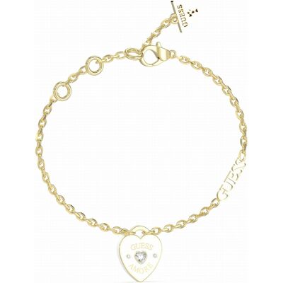 Guess Brățară frumoasă placată cu aur Guess Amore JUBB05053JWYGWH 18.5 cm Guess Brățară frumoasă placată cu aur Guess Amore JUBB05053JWYGWH 18.5 cm