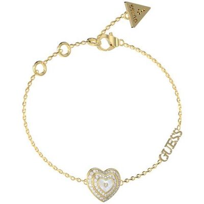 Guess Frumoasă brățară placată cu aur cu zirconi Amami JUBB04027JWYGWHS 19 cm Guess Frumoasă brățară placată cu aur cu zirconi Amami JUBB04027JWYGWHS 19 cm