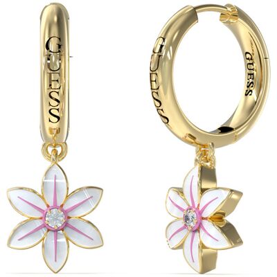 Guess Cercei rotunzi cu pandantive White Lotus JUBE04137JWYGWHT/U Guess Cercei rotunzi cu pandantive White Lotus JUBE04137JWYGWHT/U