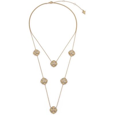 Guess Colier dublu de lux placat cu aur Wild Flower JUBN05500JWYGT/U Guess Colier dublu de lux placat cu aur Wild Flower JUBN05500JWYGT/U