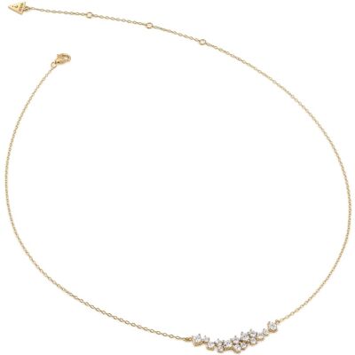 Guess Colier de lux placat cu aur cu zirconiu cubic Jardin JSBN04460JWYGT/U Guess Colier de lux placat cu aur cu zirconiu cubic Jardin JSBN04460JWYGT/U