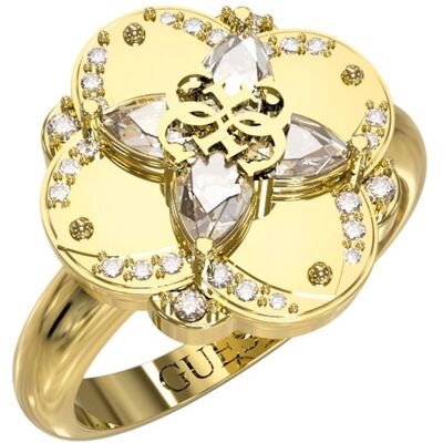 Guess Inel de lux placat cu aur cu florare Wild Flower JUBR05506JWYG 52 mm Guess Inel de lux placat cu aur cu florare Wild Flower JUBR05506JWYG 52 mm
