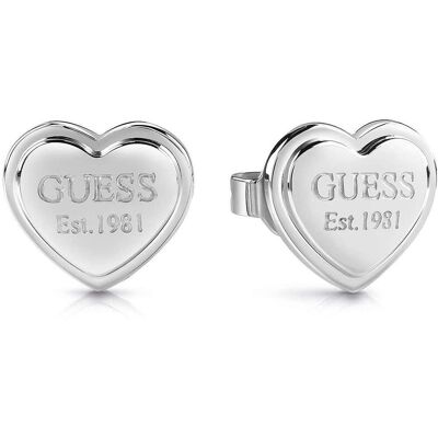 Guess Cercei la modă din oțel cu inimă JUBE02179JWRHT/U Guess Cercei la modă din oțel cu inimă JUBE02179JWRHT/U