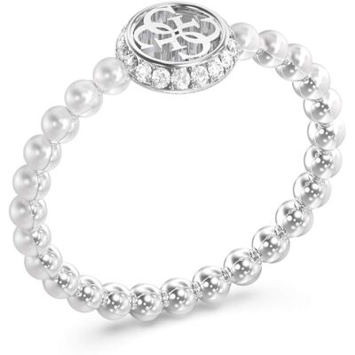 Guess Inel la modă din oțel cu perle Tiny Pearly JUBR05522JWRH 52 mm Guess Inel la modă din oțel cu perle Tiny Pearly JUBR05522JWRH 52 mm
