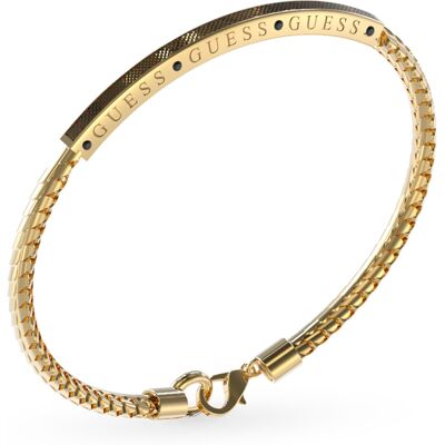 Brățară pentru bărbați placată cu aur de 20cm Guess - Bijuterii de lux Brățară pentru bărbați placată cu aur de 20cm Guess - Bijuterii de lux