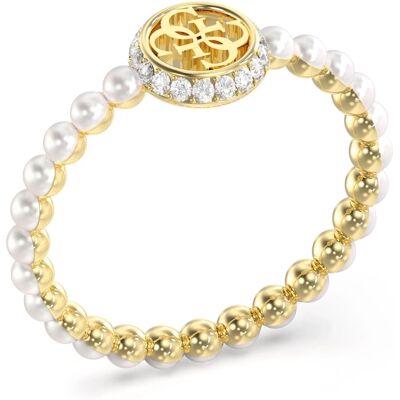 Guess Inel la modă placat cu aur cu perle Tiny Pearly JUBR05522JWYG 52 mm Guess Inel la modă placat cu aur cu perle Tiny Pearly JUBR05522JWYG 52 mm