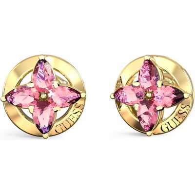 Guess Cercei delicați placați cu aur și zirconii Secret Garden JUBE06040JWYGPKT/U Guess Cercei delicați placați cu aur și zirconii Secret Garden JUBE06040JWYGPKT/U