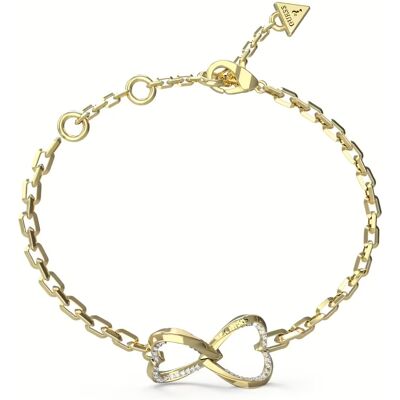 Guess Brățară delicată placată cu aur cu inimă Mon Amour JUBB04618JWYG 14.5 cm Guess Brățară delicată placată cu aur cu inimă Mon Amour JUBB04618JWYG 14.5 cm
