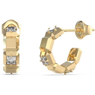Guess Cercei rotunzi placați cu aur Ace Of Diamonds JUBE06183JWYGT/U Guess Cercei rotunzi placați cu aur Ace Of Diamonds JUBE06183JWYGT/U