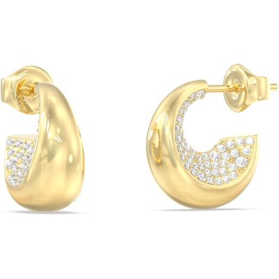Guess Cercei placați cu aur cu cristale Moon Drops JUBE06249JWYGT/U Guess Cercei placați cu aur cu cristale Moon Drops JUBE06249JWYGT/U