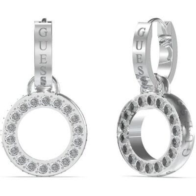 Guess Cercei din otel cu pandantive Circle Lights JUBE03167JWRHT/U Guess Cercei din otel cu pandantive Circle Lights JUBE03167JWRHT/U